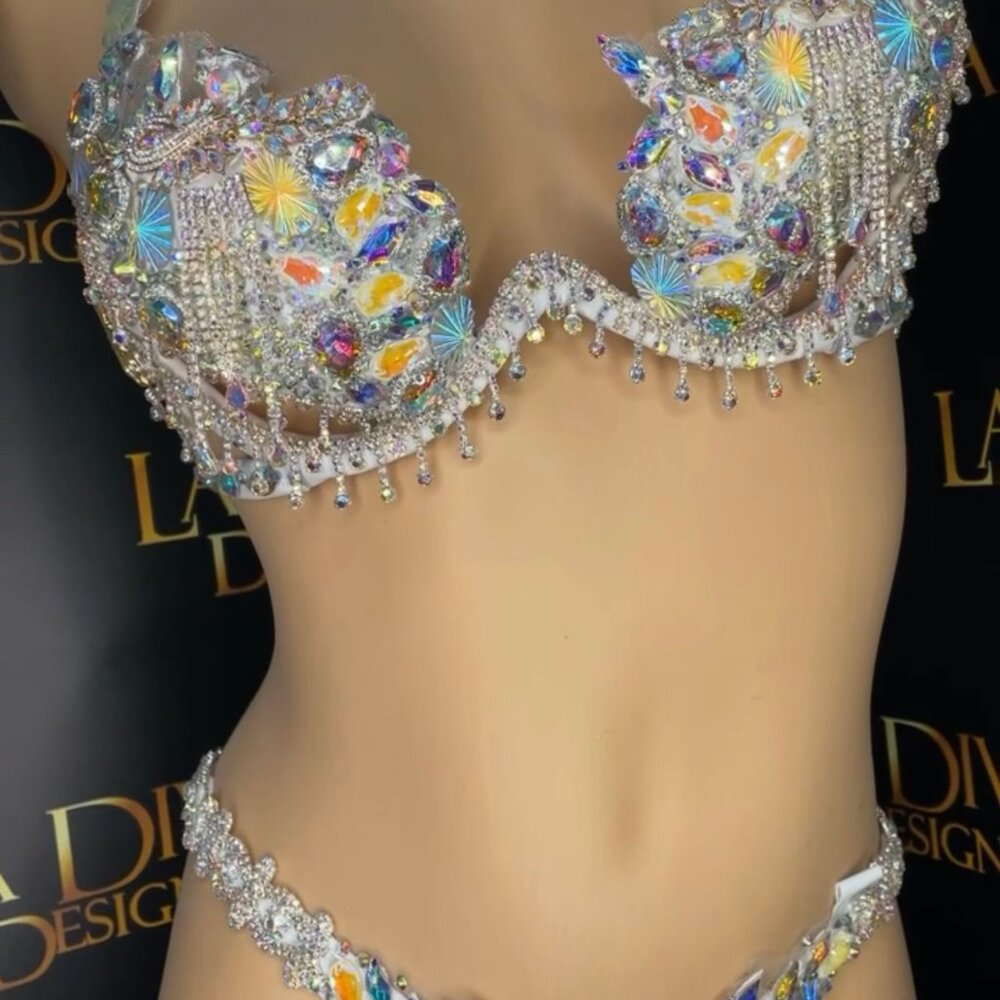Designer Custom Embellished Bikini & Shoes